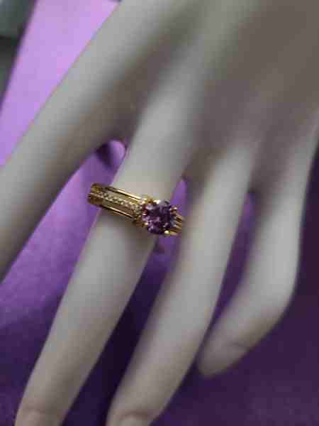 14K violets engagement ring 