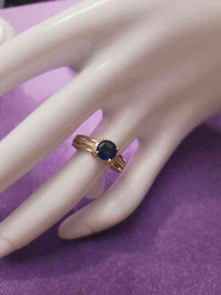 14K Blue engagement ring