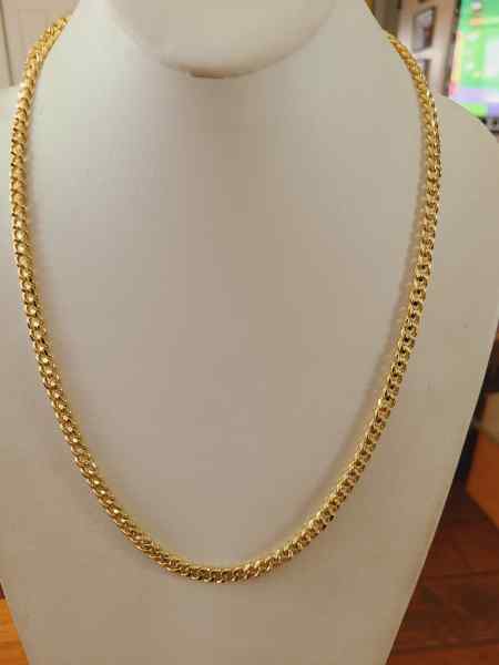 14K curb 24inch chain 