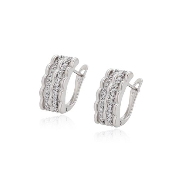 WG small 2 row synthetic CZ hoops 