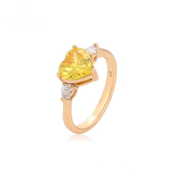 18K ylw heart ring  