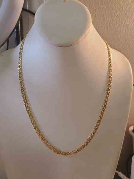 14K 22inch Double chain 