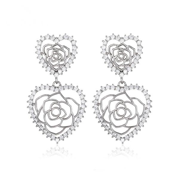 WG long heart earring 