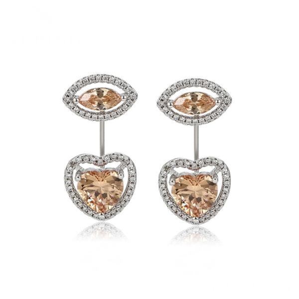 WG duo post earrings - champagne 