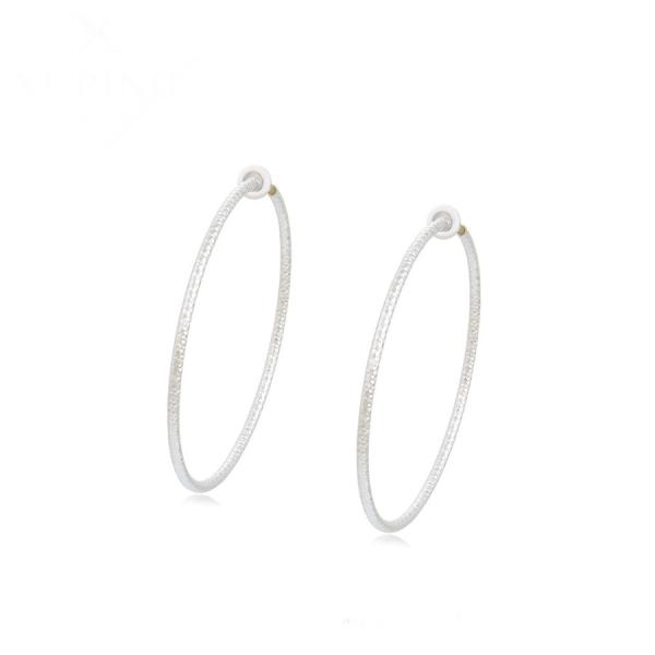 WG 2.25 inch hoop earrings 