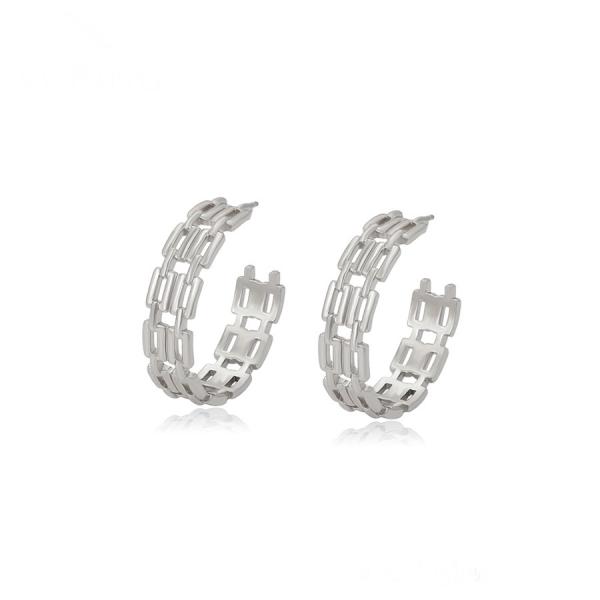 WG chain hoop earrings 