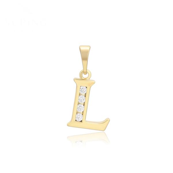 14K letter L pendant 