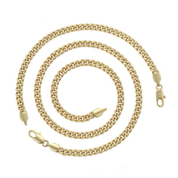 14K set bracelet 19-21cm, necklace 45-50cm (5mm)