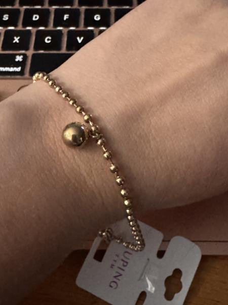 TTM 14K BALL BRACELET  17CM