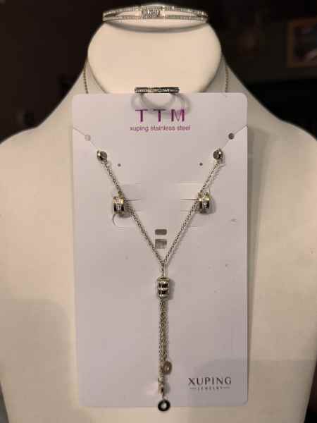 TTM 14K Chain, Earring, Bangle & ring  set (S.8)