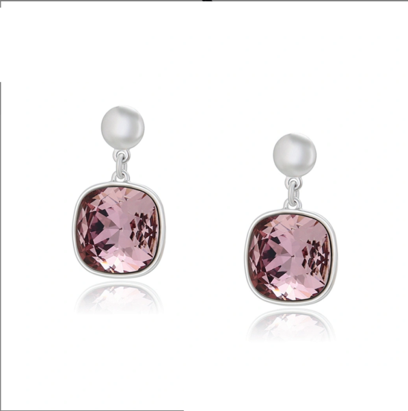 WG Swarovski crystal earrings - Violet 