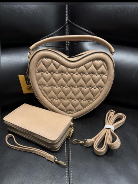 Heart purse - Beige 